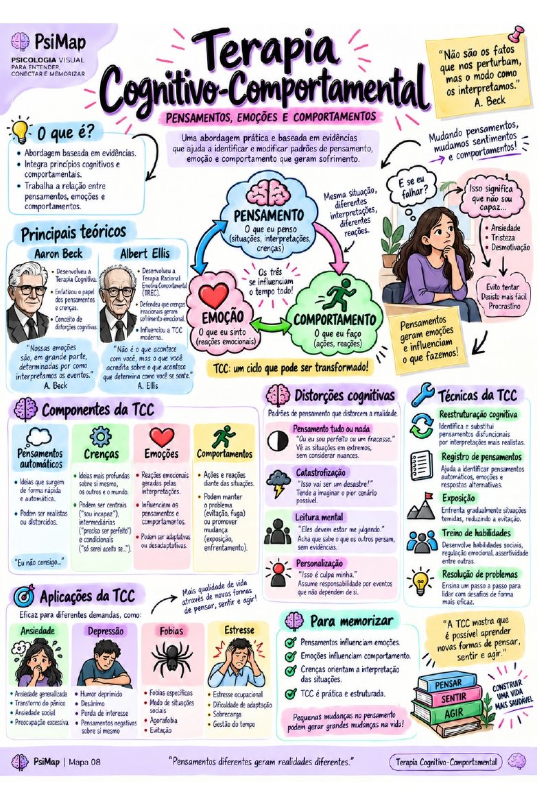 Mapa sobre Terapia Cognitivo-Comportamental