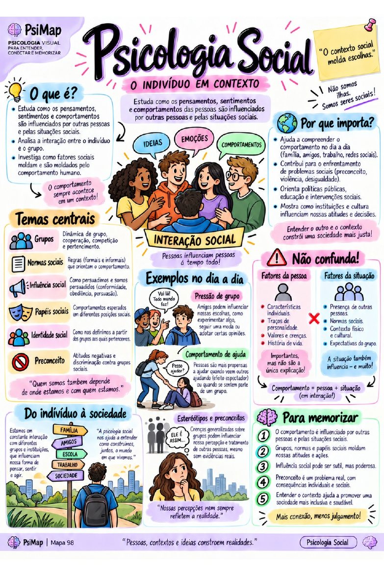 Mapa sobre Psicologia Social