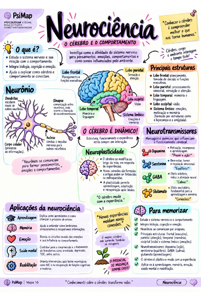 Página interna do PsiMap sobre Neurociência